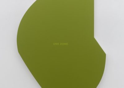 Une zone verte, 2002 Acrylique sur toile montée sur contreplaqué laminé 54 x 33 pouces Crédit Photo : Guy L'Heureux