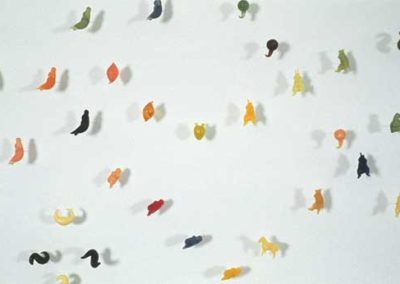 Sarah Stevenson, Colour Wall (détail), 2003 (Galerie René Blouin 2004)