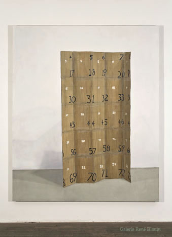 Fragment, 2009 huile sur toile de lin 183 x 143 cm / 72 x 56.3 pouces, Anthony Burnham, Vue de l’exposition (2010), Photo: Richard-Max Tremblay