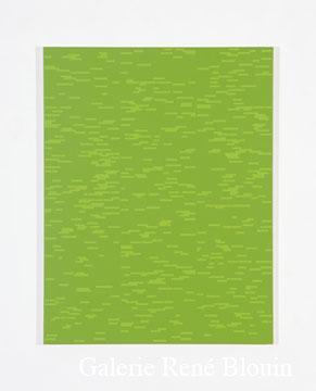 Francine Savard, Tableau déterminé Q = 19 % 2007 Acrylique sur toile marouflée sur contreplaqué russe 78,5 x 60,5 cm, Vue de l’exposition, 2 x 100% (2007)