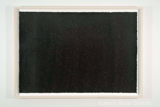 Chris Kline, Measure 5, graphite sur papier Stonehenge, 31,8 x 76,2 cm / 15" x 30", 2006-2007