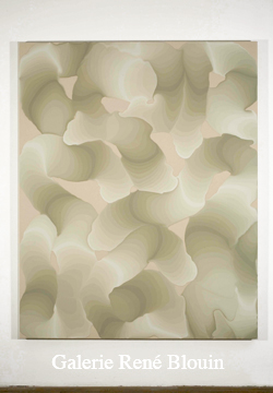 Grandes pulsions I, 2007 acrylique et encre sur toile 189,5 x 152,5 cm / 74.6 x 60 pouces, François Lacasse, Vue de l’exposition (2008) Photo: Richard-Max Tremblay