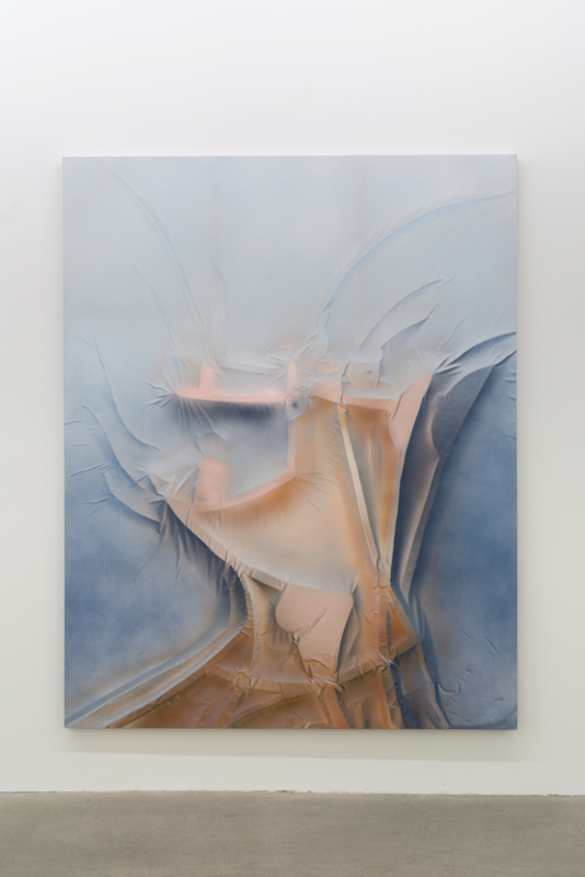 Anthony Burnham, Beside itself, 2017, Acrylique sur coton, 210 x 166 cm / 82,5 x 65,5 pouces