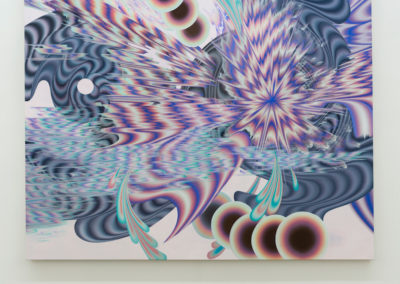 Karine Fréchette, Grande Spirale, 2017, Acrylique sur toile, 183 x 213 cm / 72 x 84 pouces