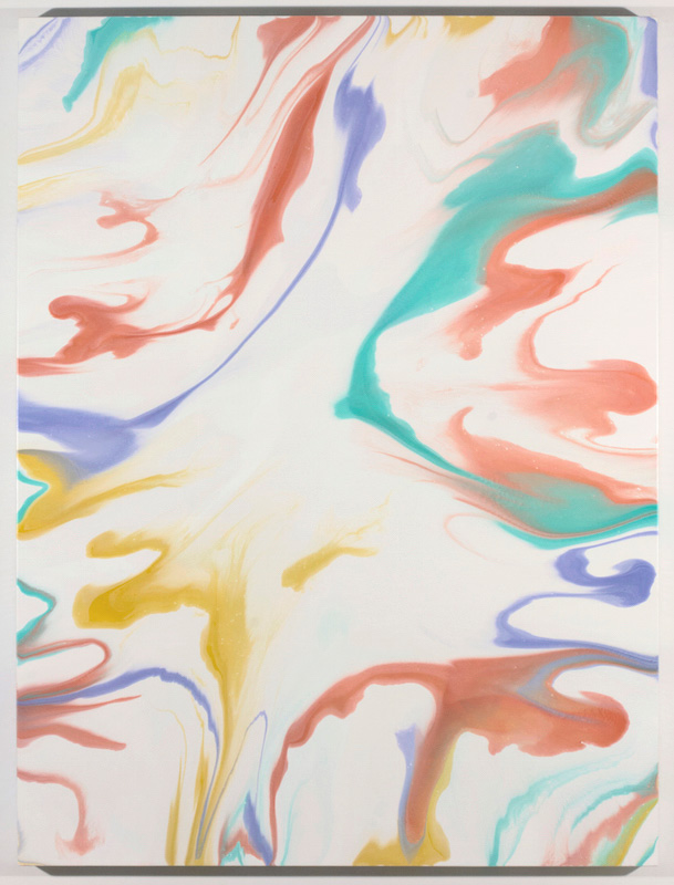 Fractionnement V, 2017, Encre et acrylique sur toile, 162,6 x 121,9 cm / 64 x 48 pouces