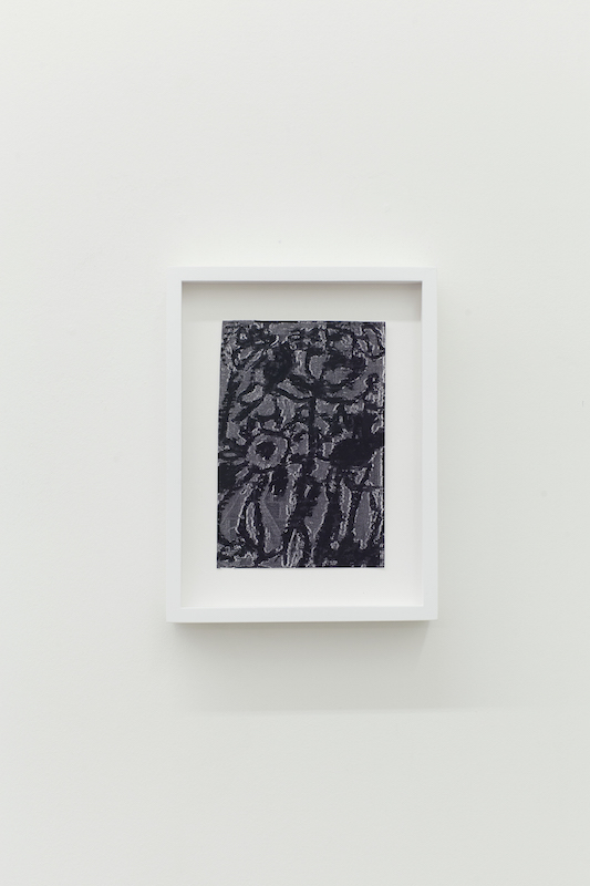 Jérôme Nadeau, Lilies (Seeking Soothe), 2018, Crayon à l’huile sur photocopie. 15,24 x 10,16 cm / 6 x 4 pouces.