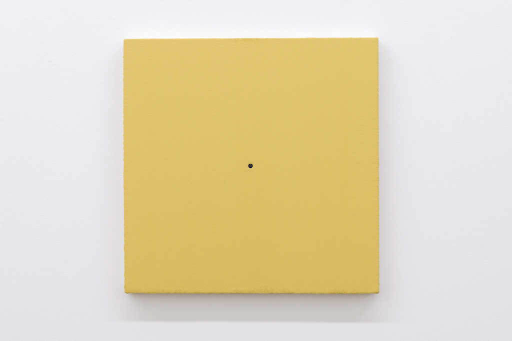 Matthew Feyld, Untitled 19-03, 2018-2019, Acrylique, pigments et pâte à relief sur toile montée sur panneau, 40,64 x 40,64 cm / 16 x 16 pouces