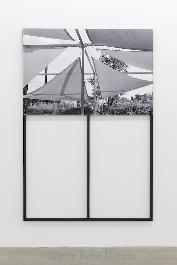 Mathieu Grenier, Field Work #1, 2018, Acier peint, impression jet d’encre montée sur panneau d’aluminium, 183 x 122 cm / 6 x 4 pieds